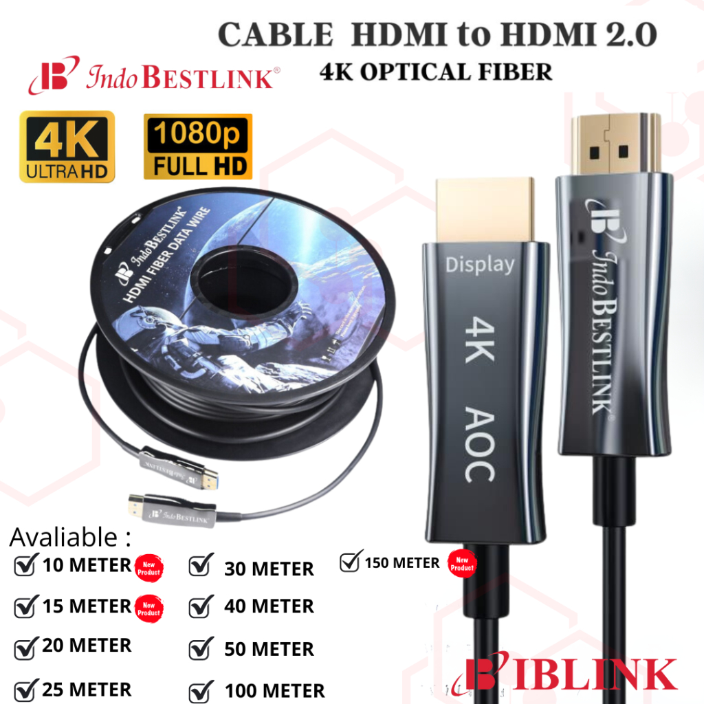 KABEL HDMI 2.0 Active Fiber optical 20meter 4K - Kabel hdmi 25meter /kabel hdmi optical 4k 25meter /