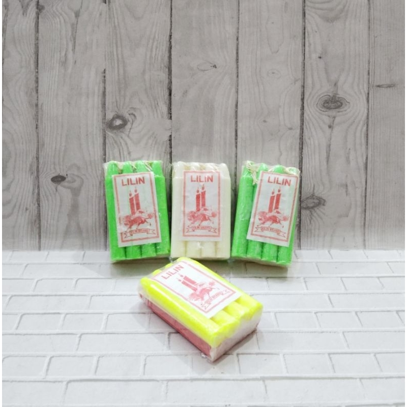 LILIN WARNA KECIL ISI 8 PCS / LILIN NATAL KECIL WARNA WARNI