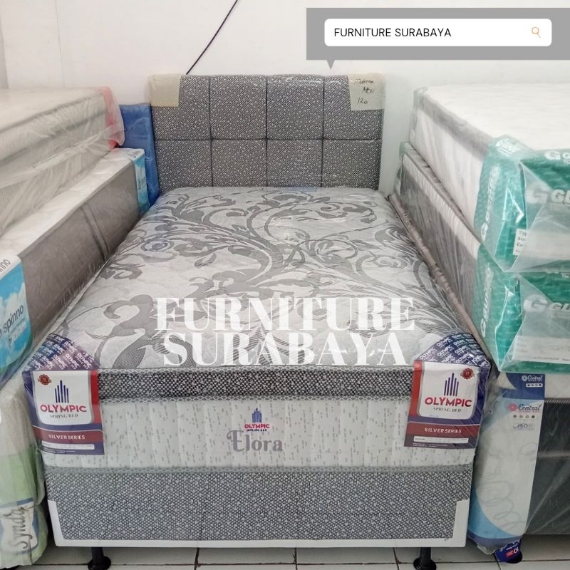 (PROMO) SPRING BED OLYMPIC TWIN ELORA PLUSHTOP 2IN1 SORONG ANAK 120 x 200 CM 2 in 1 springbed olimpi