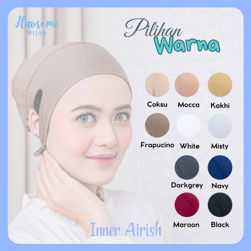 INNER AIRISH JERSEY PREMIUM - INNER LUBANG TELINGA - FLOWSOME HIJAB
