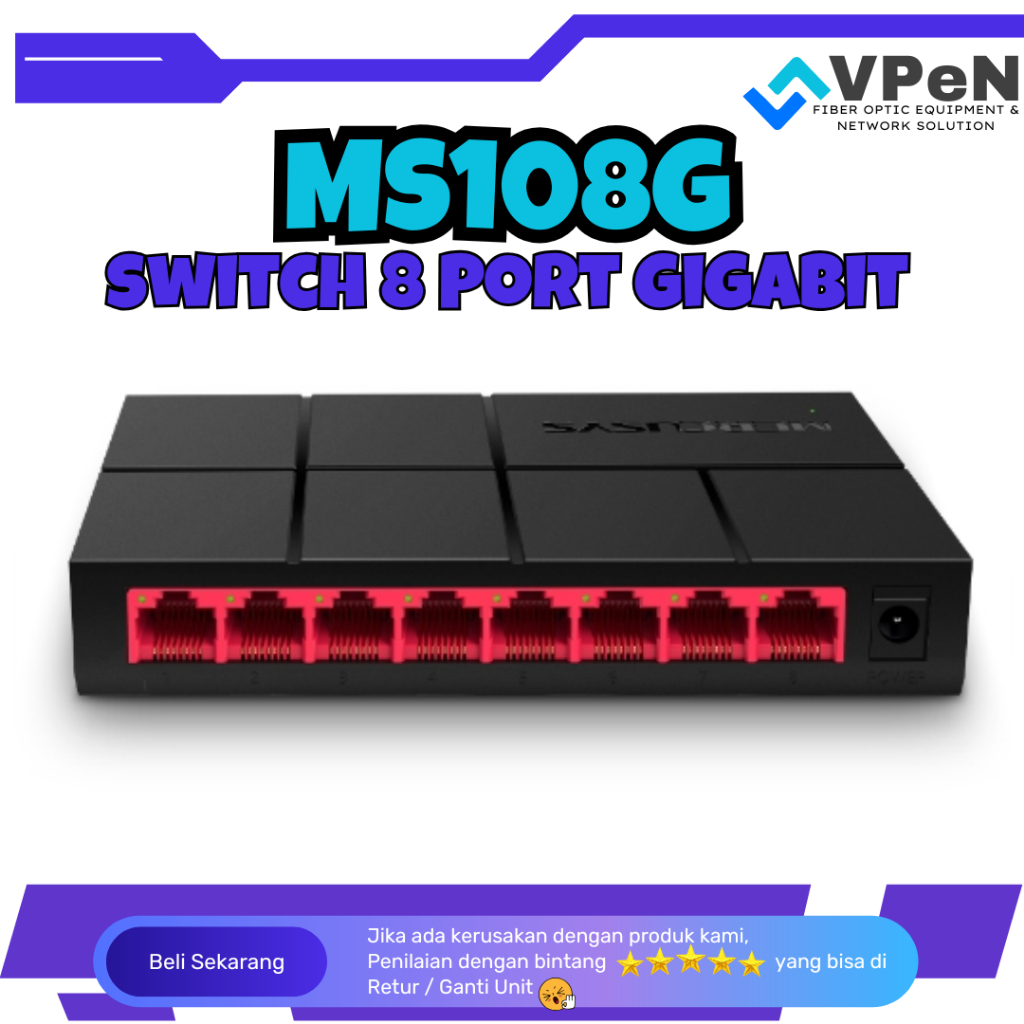 Mercusys Switch 8 Port Gigabit
