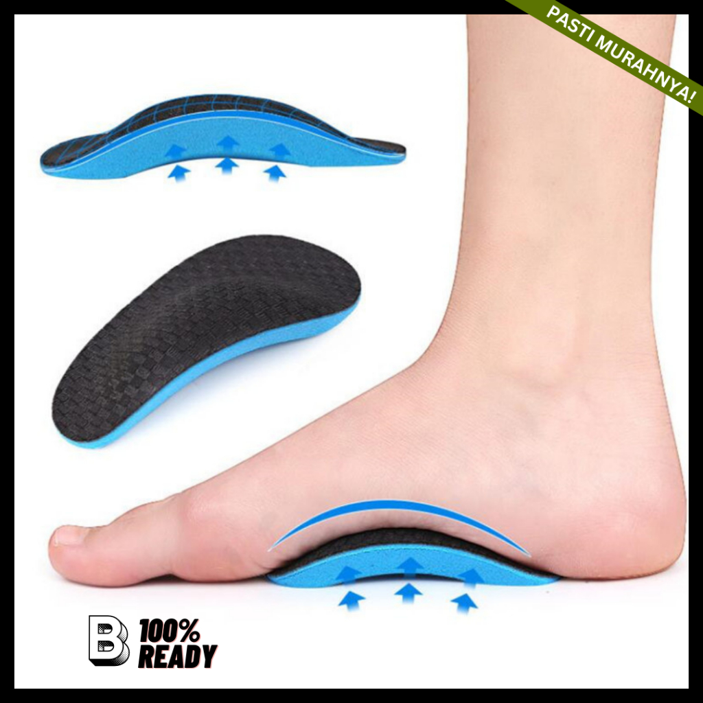 INSOLE HIGH ARCH SUPPORT INSOLE FLAT FOOT / INSOLE ARCH SUPPORT / insole kaki datar Arch Support