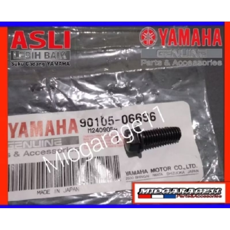 Bolt Flange Baut Breket Dudukan Selang Rem Depan Jupiter Z 90105-06696 / 95027-06016