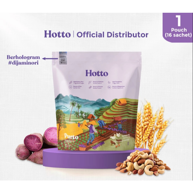 

[PALING MURAH!!!] Hotto Purto Superfood Multigrain dengan Ubi Ungu - ISI 16 SASHET SEGEEL