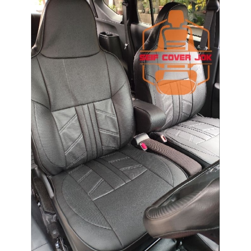 SARUNG JOK/COVERJOK MOBIL CALYA ATAU SIGRA VARIASI CARBON BAHAN TEBAL V17