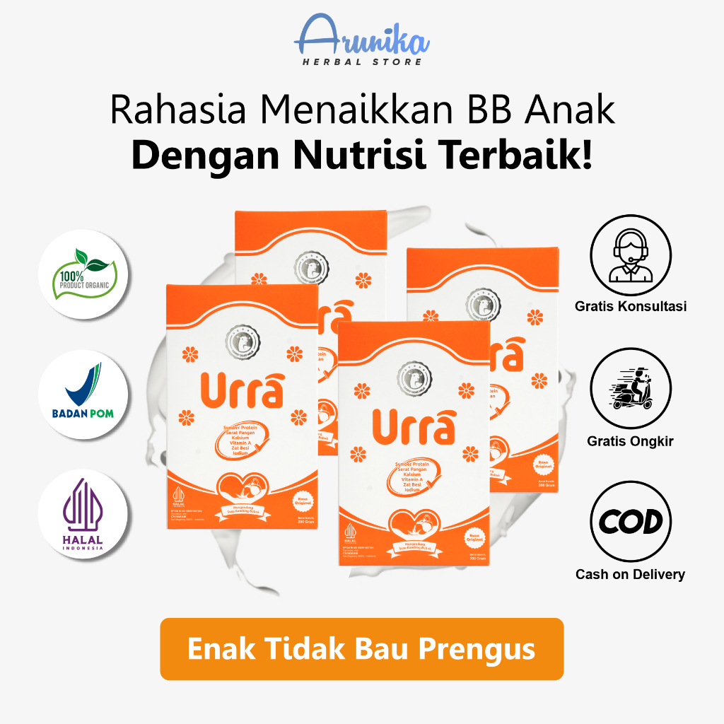 

Susu Urra - Meningkatkan Berat Badan & Tinggi Badan Anak | Tinggi Kalsium, Vitamin A, Rendah Kasein