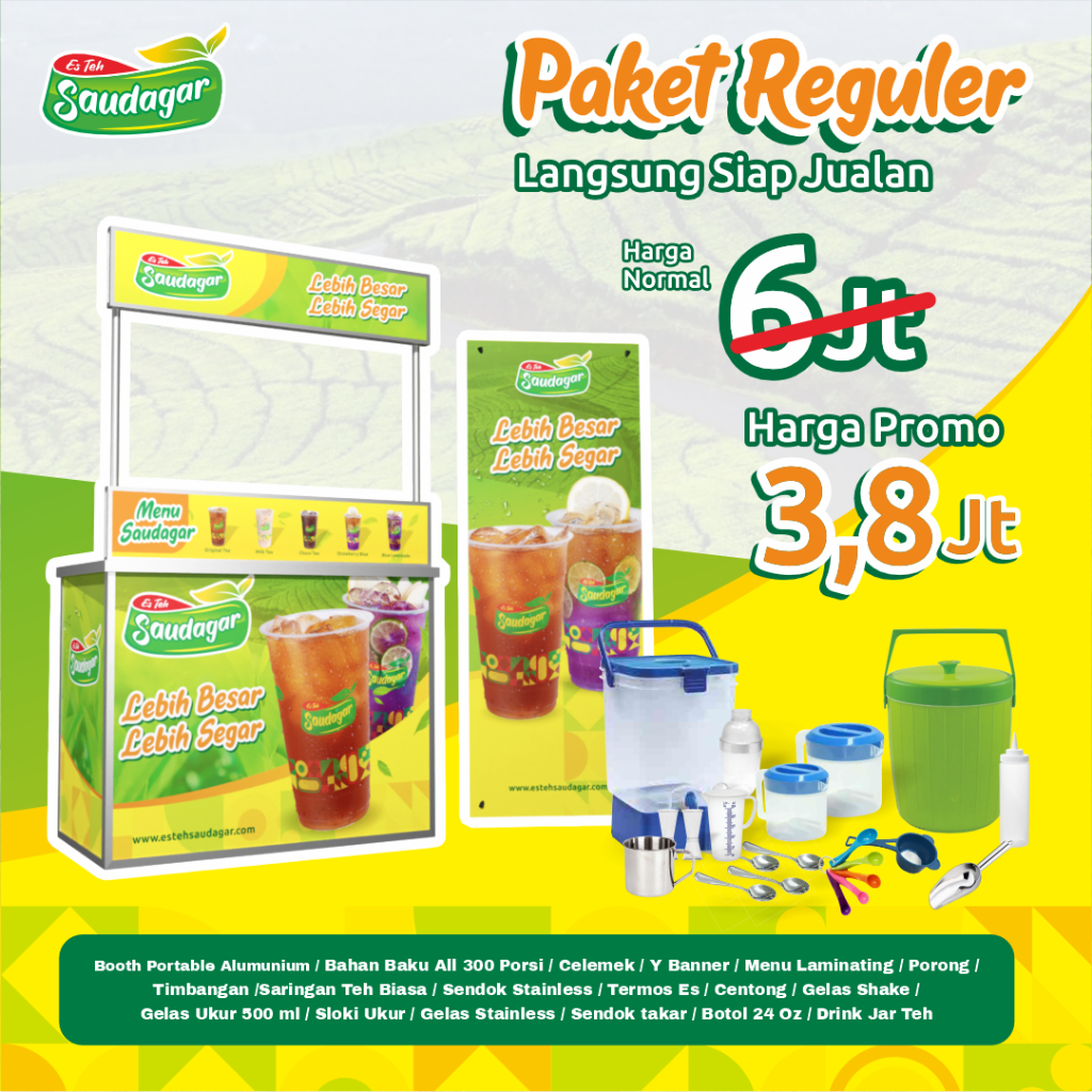 

PAKET KEMITRAAN ES TEH SAUDAGAR EKONOMIS