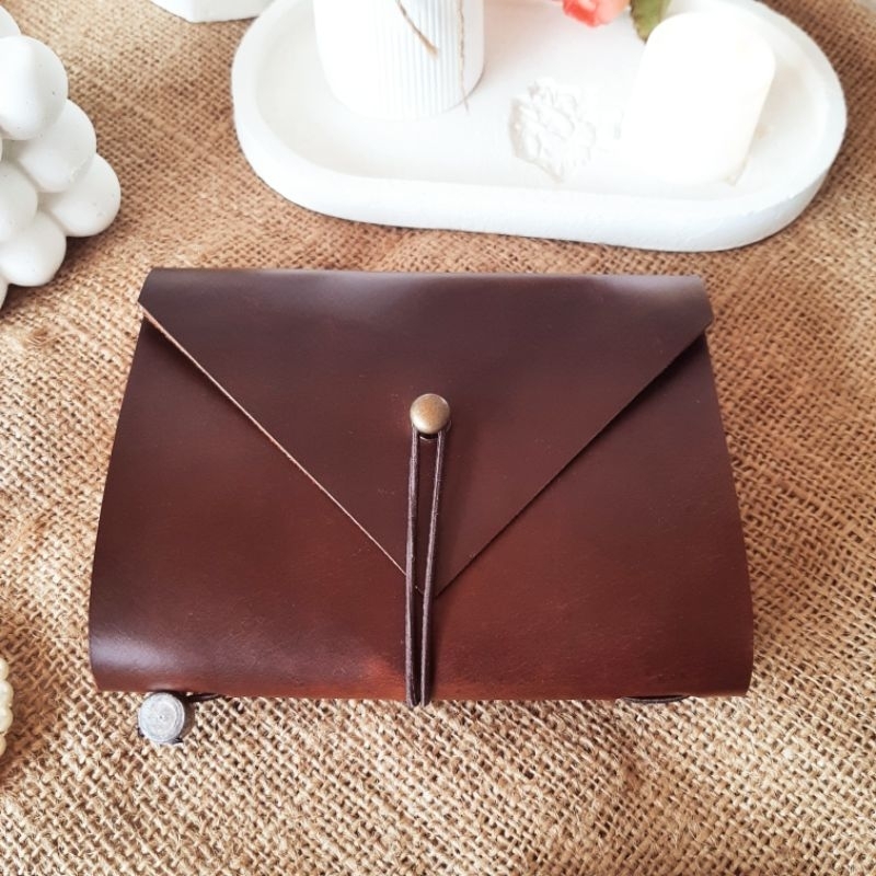 

PASSPORT - FLAP ENVELOPE - DEEP BROWN MAROON - GENUINE LEATHER COVER TRAVELERS NOTEBOOK | MIDORI | AGENDA SKETCHBOOK JOURNAL DIARY