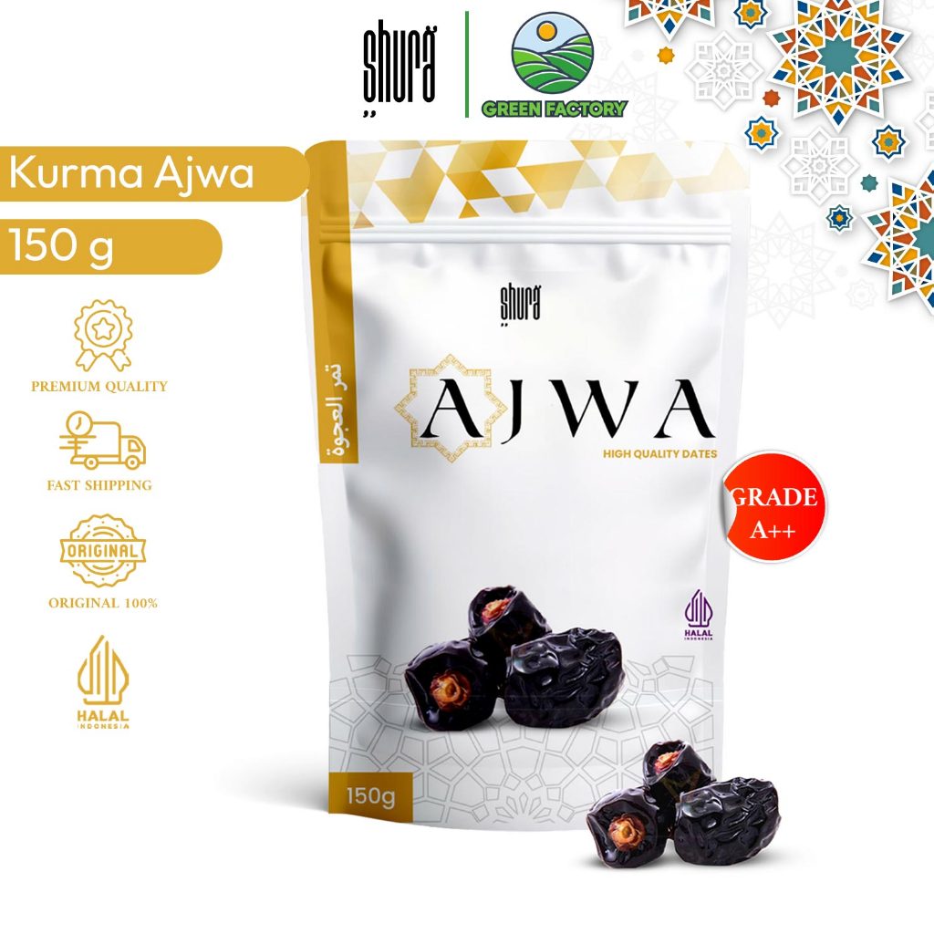 

Shura Kurma Ajwa Dates Nabi Pouch 150gr High Quality