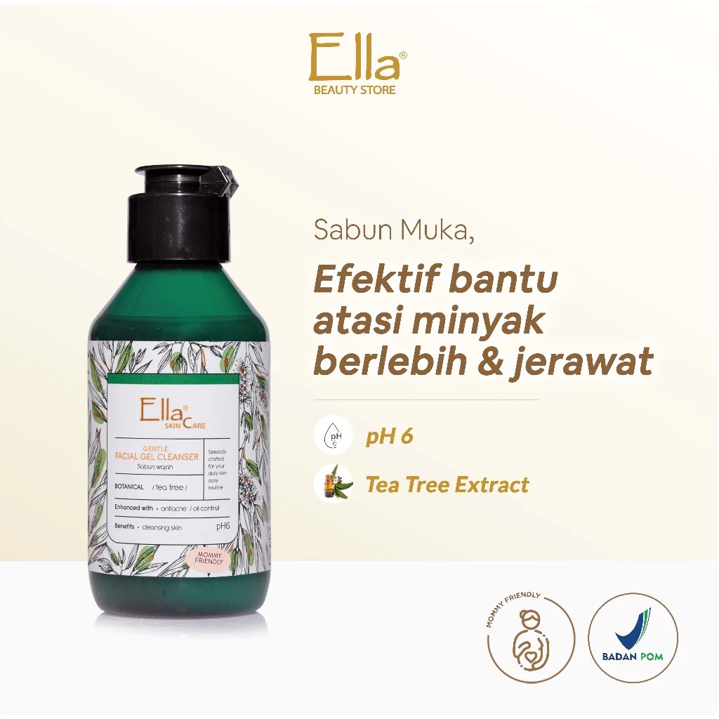 Ella Skincare Facial Wash Tea Tree (SABUN WAJAH TEA TREE) - Aman untuk kulit berminyak dan berjerawa