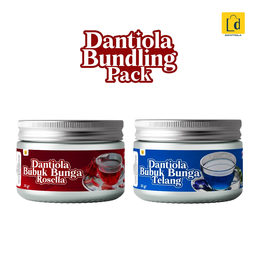 

Dantiola Bundling Teh Bunga Rosella Bubuk 50 Gram + Teh Bunga Telang Bubuk 50 Gram