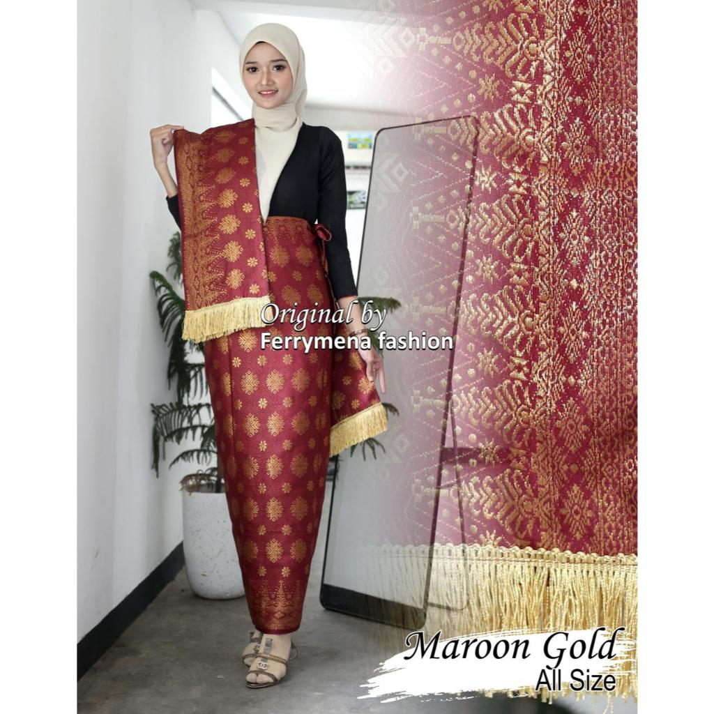 COUPLE TERBARU Rok Lilit Songket Dan Selendang Songket Berkualitas Aneka Warna/Couple Selendang Dan 