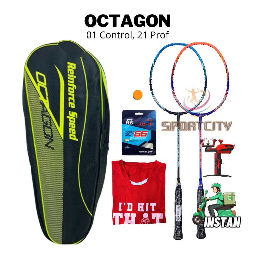 Raket Badminton RS Reinforce Speed OCTAGON 01 Control 21 Prof 12 Bold 12 Speed Power Original