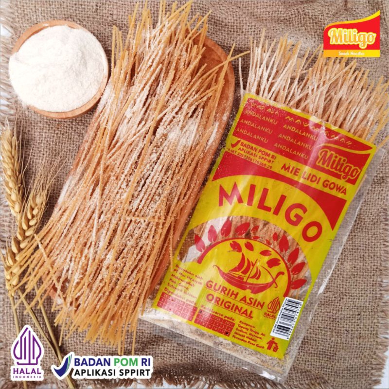 

Mie lidi gocok andalan khas kota daeng Bugis Makassar (Miligo 50gr)