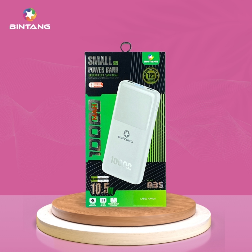 PB BT SMALL SIZE A35 PD 10.5W 10000MAH