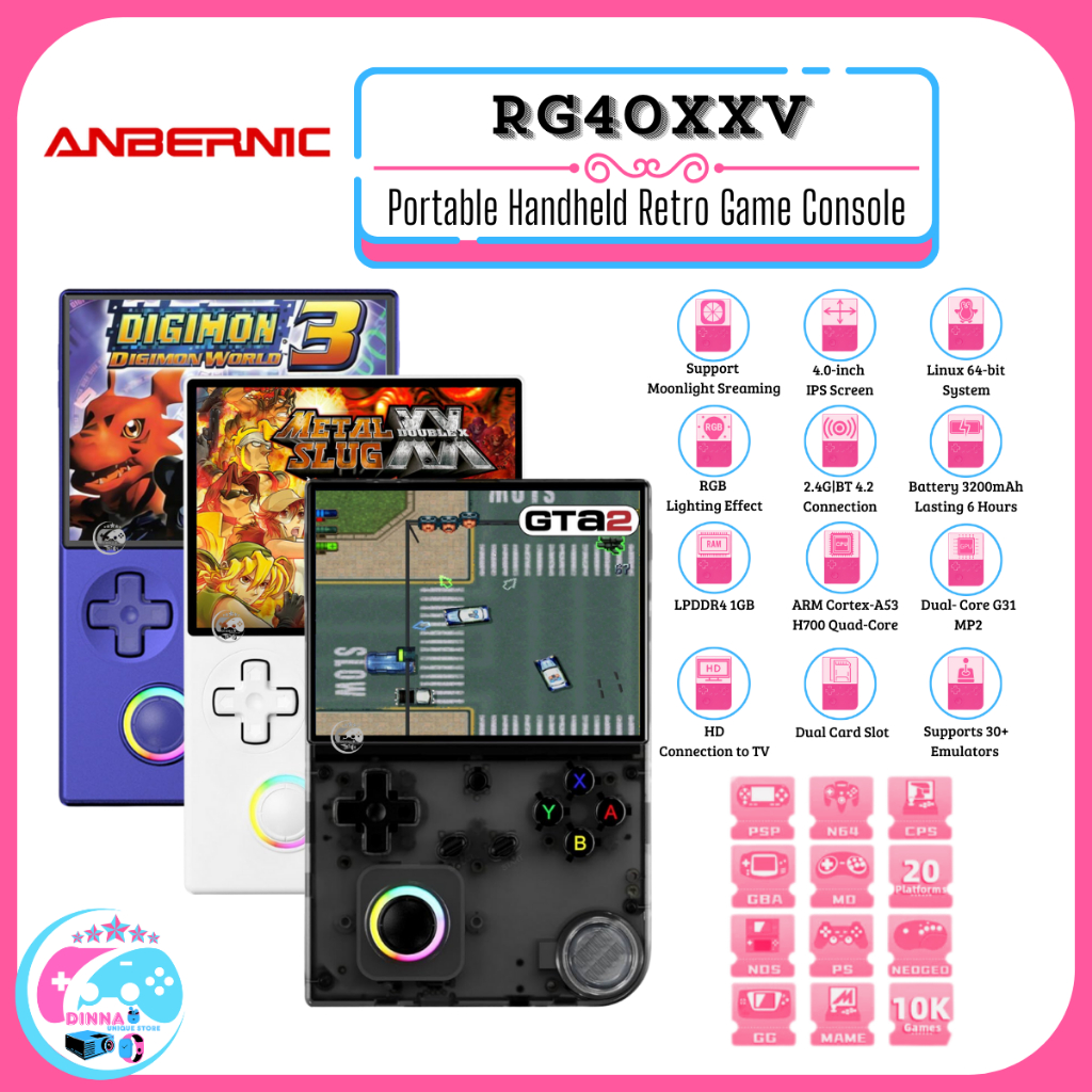 ANBERNIC RG40XXV - Emulator Retro Game Console 4.0-inch IPS Screen