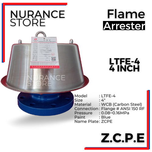 END OF LINE FLAME ARRESTER - LTFE-4 SIZE 4 INCH