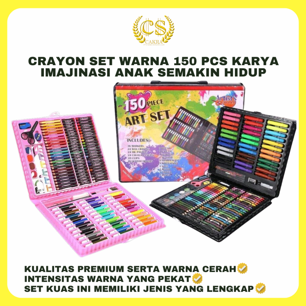 

CS CRAYON SET WARNA 150 PCS KARYA IMAJINASI ANAK SEMAKIN HIDUP