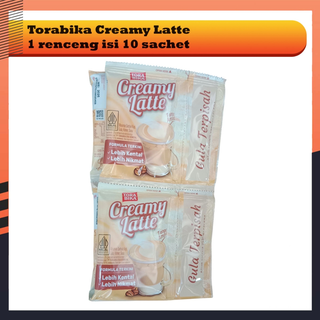 

Torabika Creamy Latte @25gr 1 Renceng Isi 10 Sachet