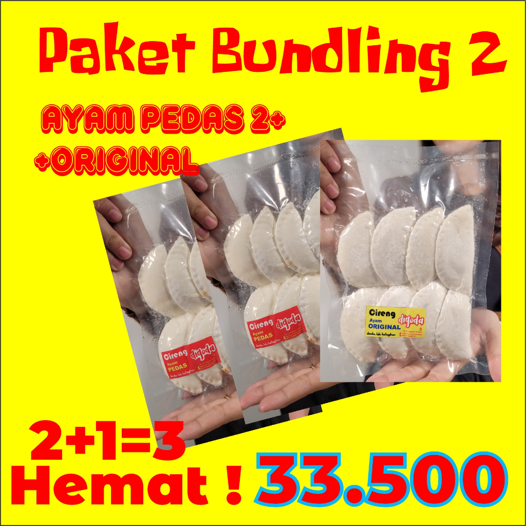 

[ Paket Bundling 2 ] 2 Cireng isi Ayam Pedas + 1 Cireng isi Ayam Original