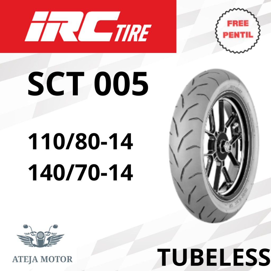 Ban Motor IRC Ring 14 SCT005 110/80-14 140/70-14 Ring 14 Tubeless Ban Motor Matic Ban Motor Ring 14 