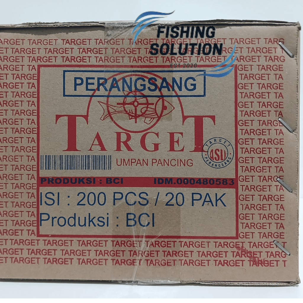 Perangsang Target / Umpan Pancing Target Asli ( 1 dus isi 200 bungkus )