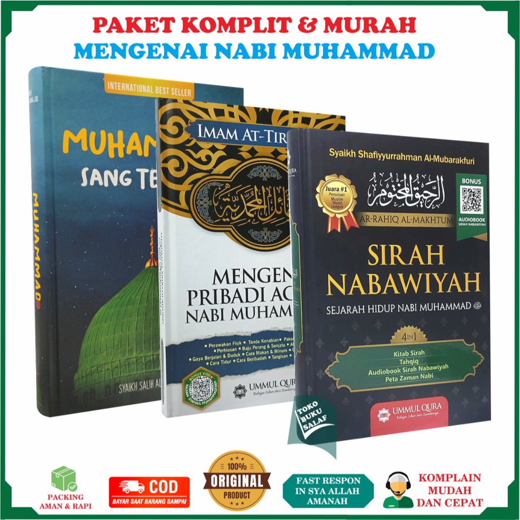PAKET 3 BUKU Sirah Nabawiyah Mengenal Pribadi Agung Nabi Muhammad & Muhammad Sang Teladan