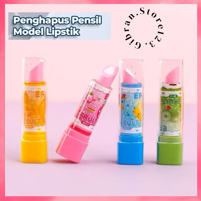 

Penghapus Model Lipstik Karakter Buah Random / Penghapus Pensil Buah Warna Warni Lucu / Penghapus Pensil Eraser Fruits -Gibranstore123