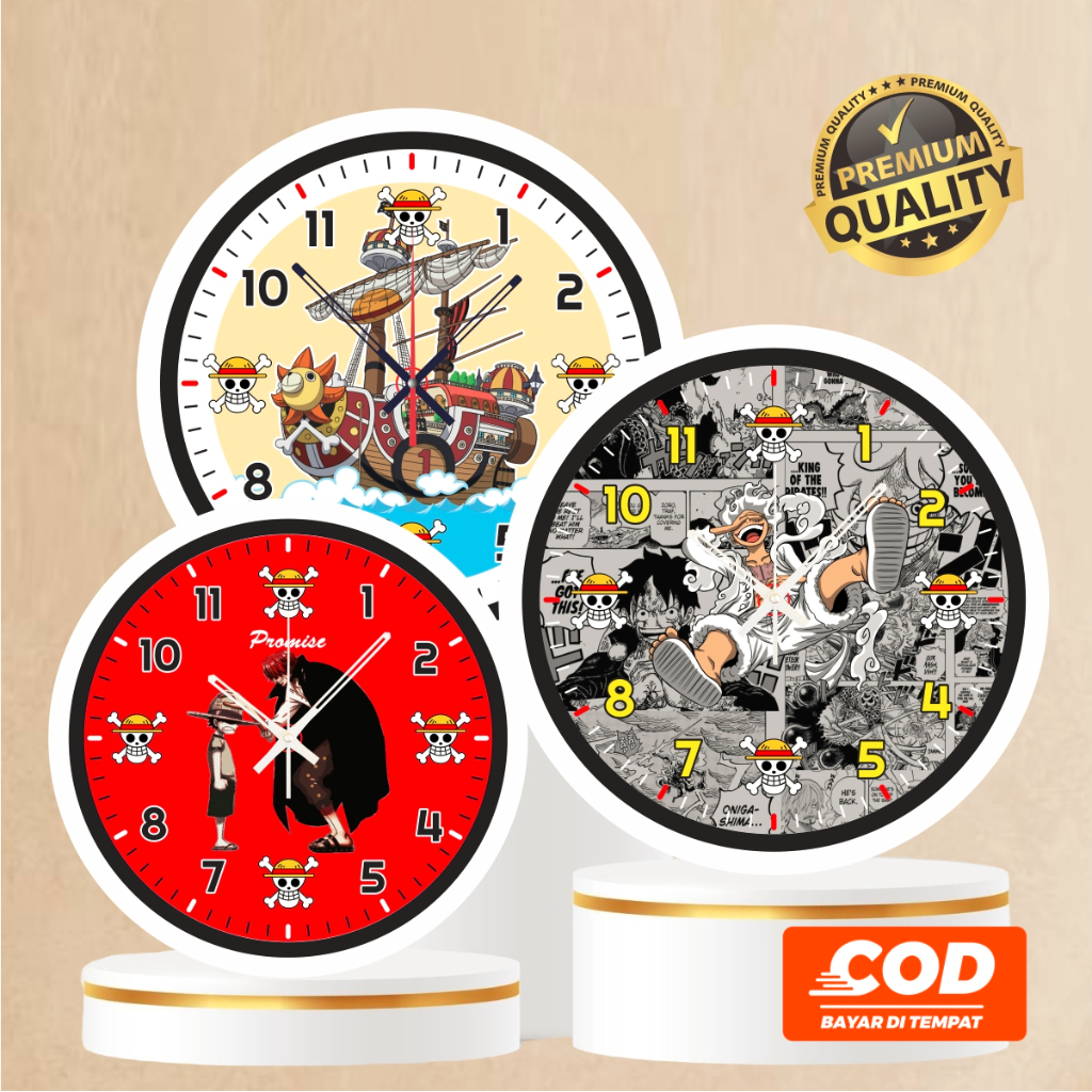 Jam Dinding Anime One Piece Hiasan Dinding Jam Dinding One Piece