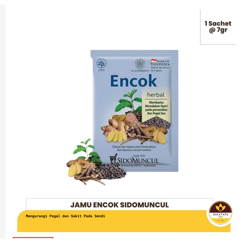 

JAMU ENCOK SIDO MUNCUL ISI 10 SACHET SERBUK