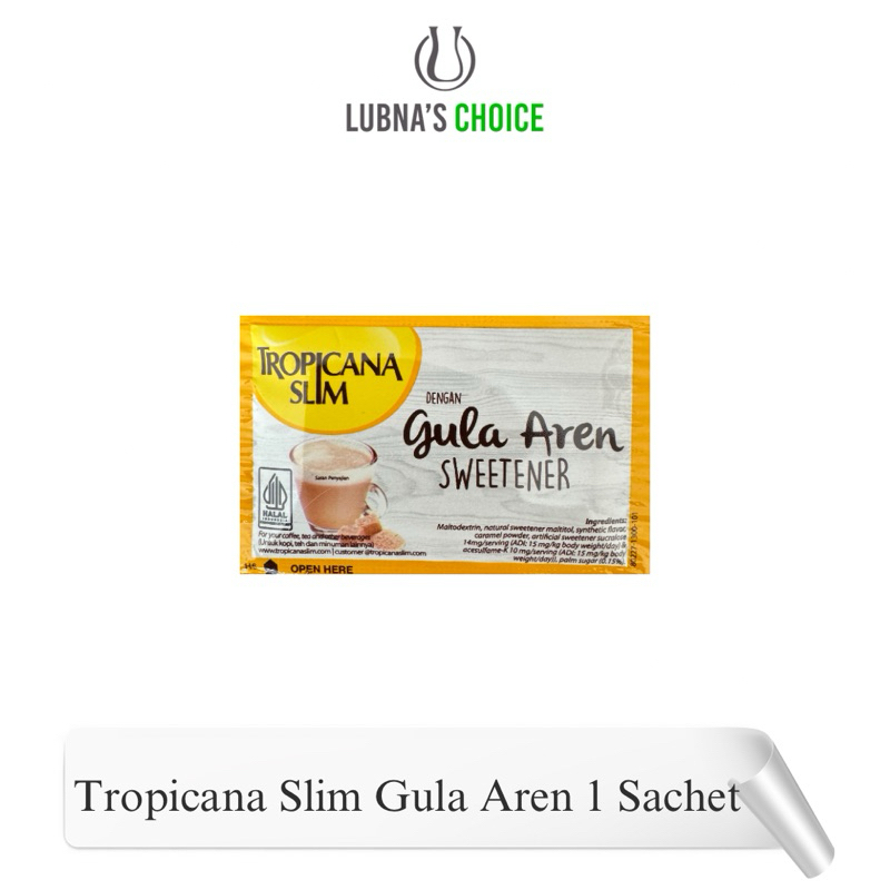 

Tropicana Slim Sweetener Gula Aren 1 sachet