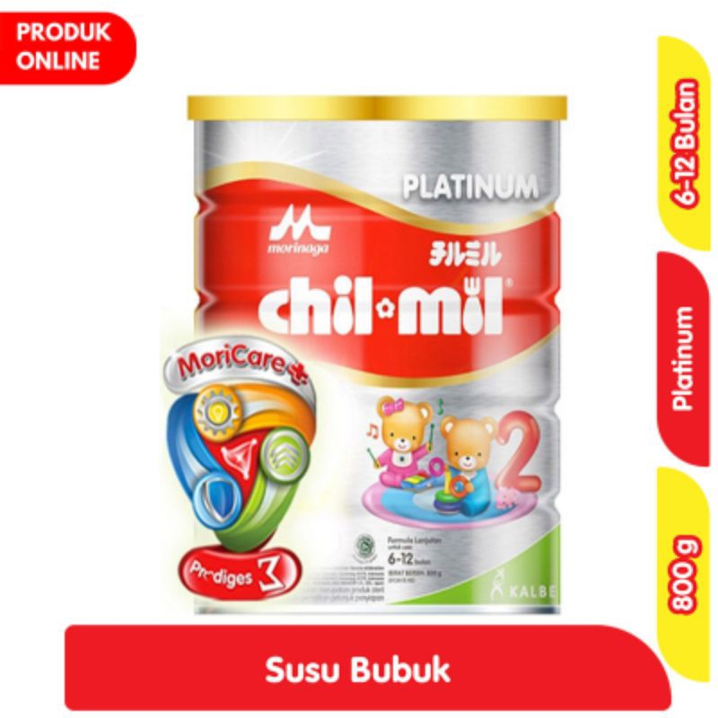 

Morinaga chil-mil 2 Platinum Susu Bubuk Formula Bayi 6-12 Bulan 800 g