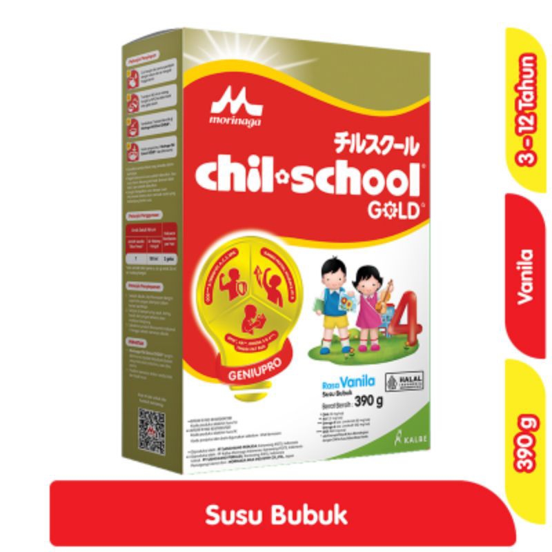 

Morinaga chil-school 4 Gold Susu Bubuk Pertumbuhan Anak 3-12 Tahun Vanila 390 g