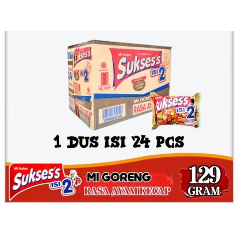 

mie sukses isi 2 goreng rasa ayam kecap 129 g [ 1 Dus / 24 pcs ]