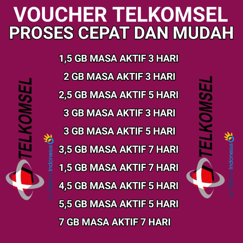VOUCHER TELKOMSEL KUOTA DATA JATIM JATENG JABAR