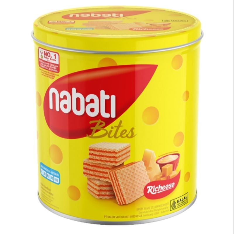 

Nabati bites Richeese wafer keju kemasan kaleng 240 gram