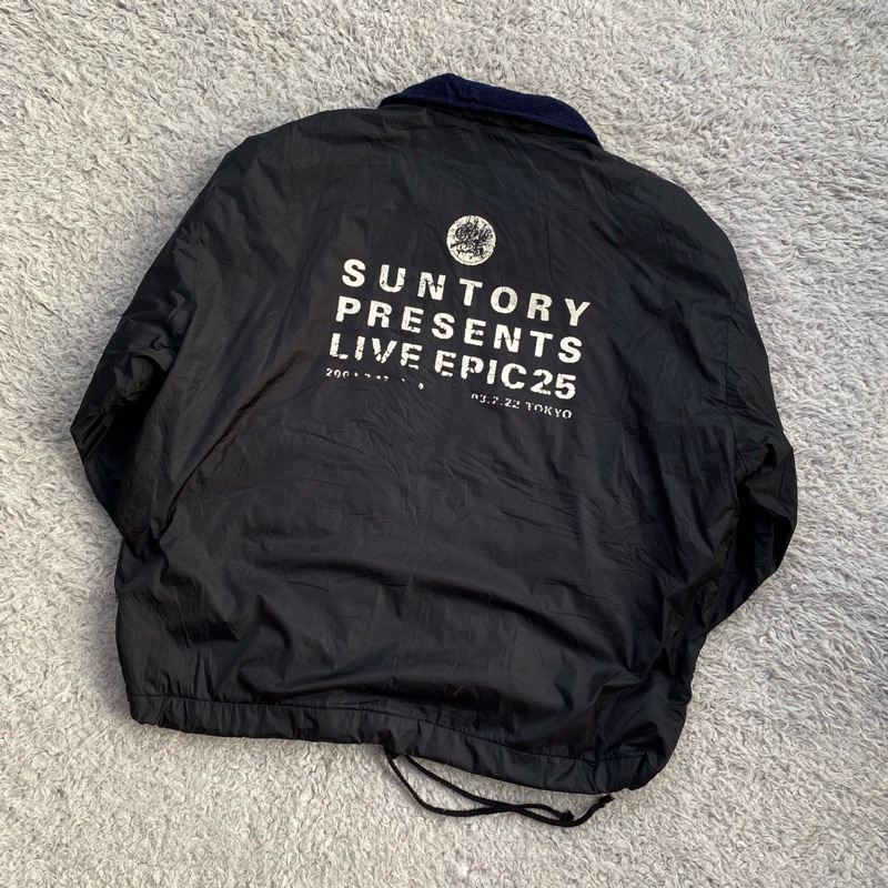 VINTAGE JACKET SUNTORY - LIVE EPIC 25th ANNIVERSARY SONY MUSIC - jaket vintage suntory - fleece jack
