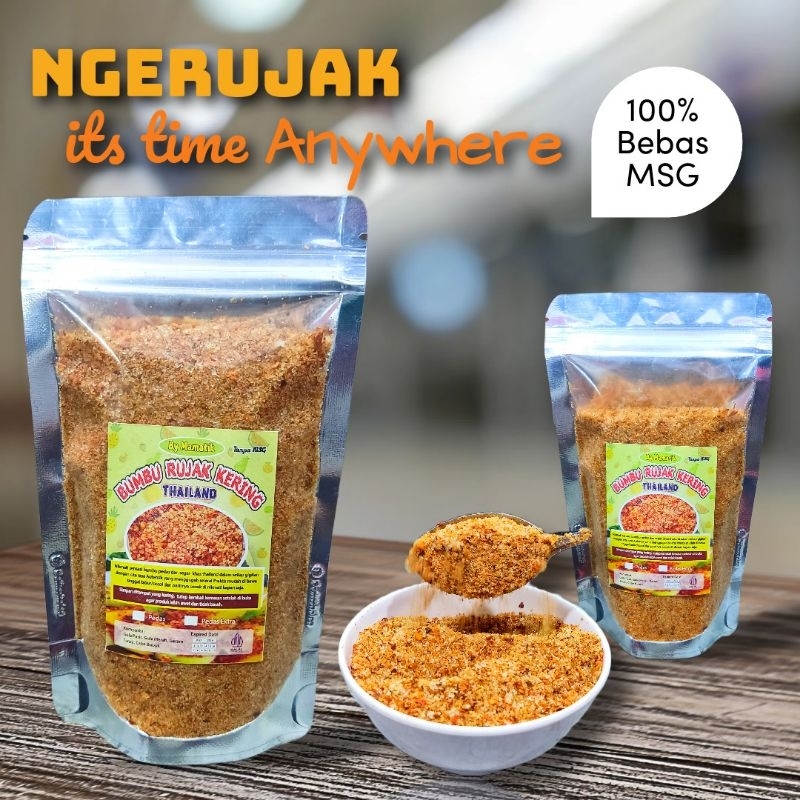 

Bumbu Rujak Kering Jambu Kristal Khas Bangkok Thailand / Sambal kocok Untuk Buah buahan Tanpa MSG