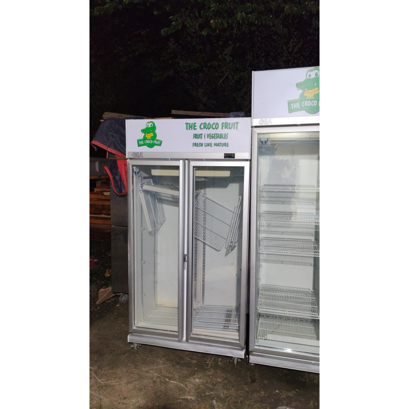 kulkas showcase chiller 2 pintu gea second bergaransi