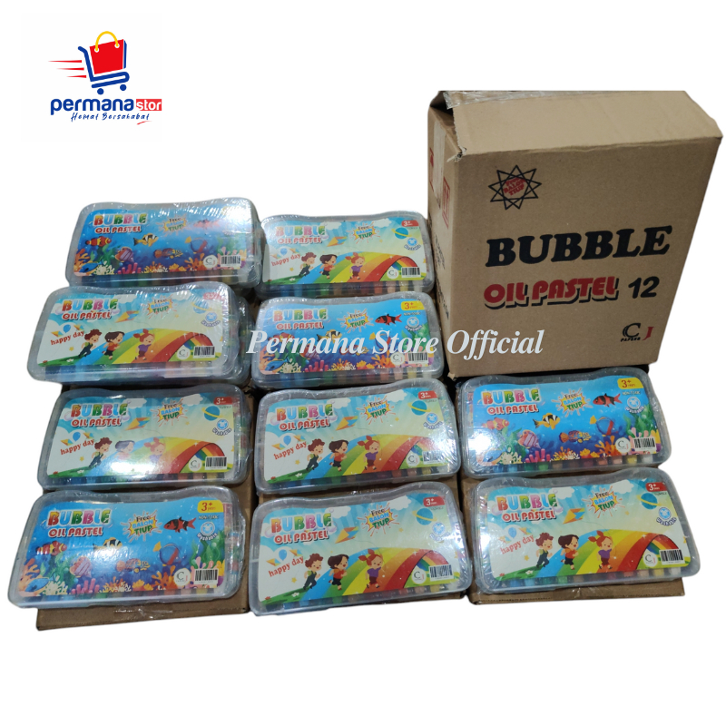 

Crayon Bubble Oily Pastel 12 Color | Crayon Murah Best Seller ( SET )
