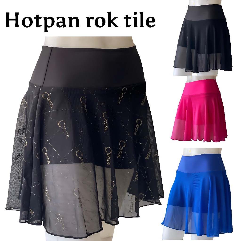 Hotpan rok tile,Rok mini,Rok dance,Rok celana olahraga wanita