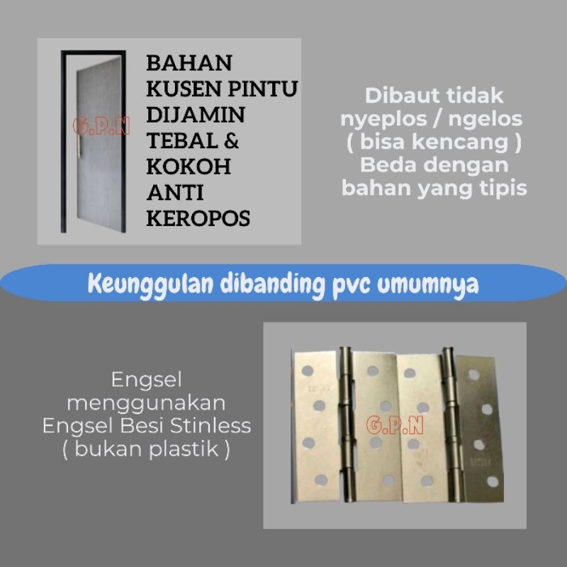Pintu Kamar Mandi PVC Tebal Full Panel Minimalis Dan Modern