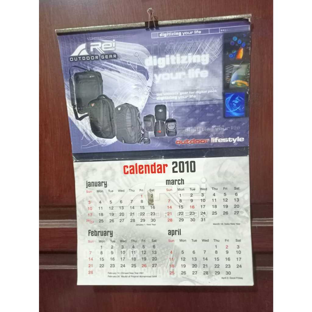 

Koleksi Langka Jadul Lawas Kalender tahun 2010 Rei Aoutdoor Gear Camping