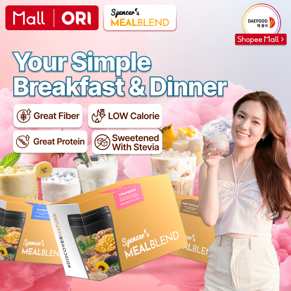 

Spencer's MealBlend - Free Product 10 Variant Tinggi Serat dan Tinggi Protein Bantu Metabolisme