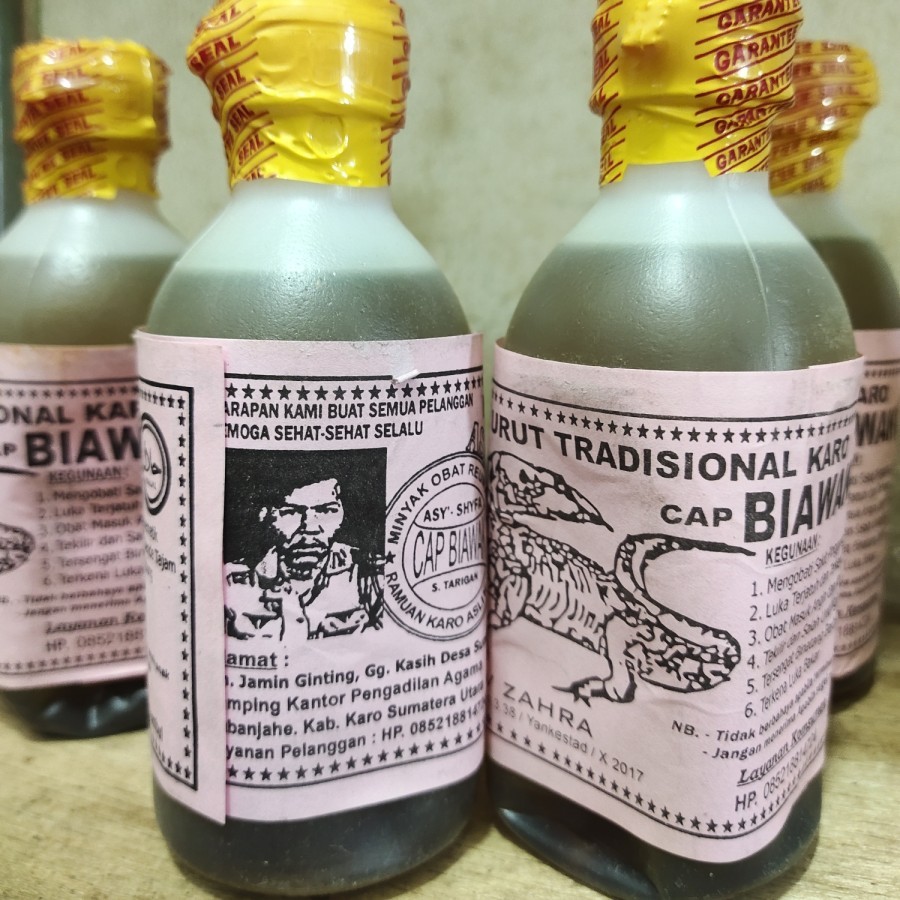 Minyak Urut Karo cap Biawak Asli