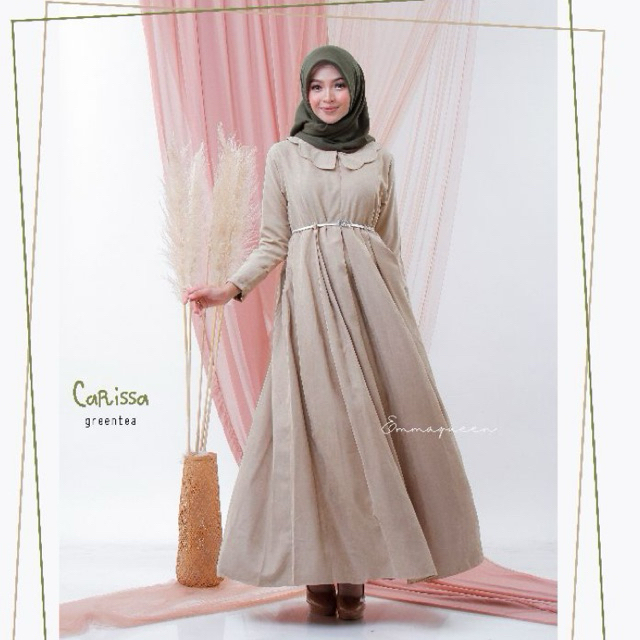 Carissa Dress Gamis muslim syari Original Emmaqueen Tersedia Size S-XXL