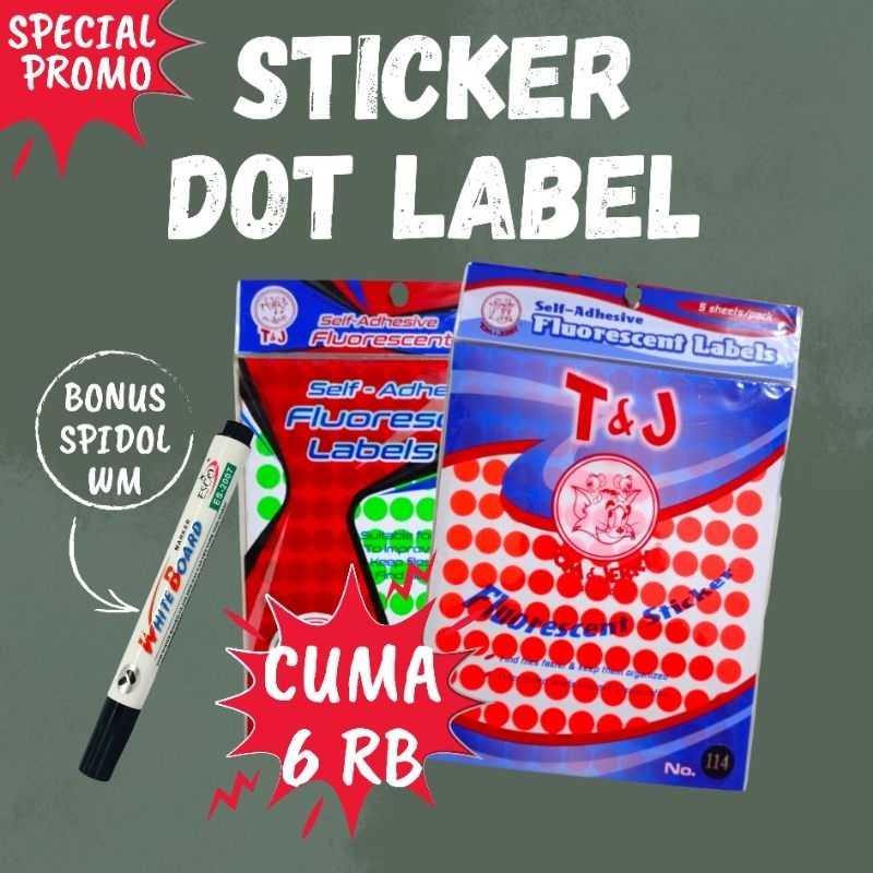 

Sticker dot label Tom & Jerry 114 isi 5 lembar