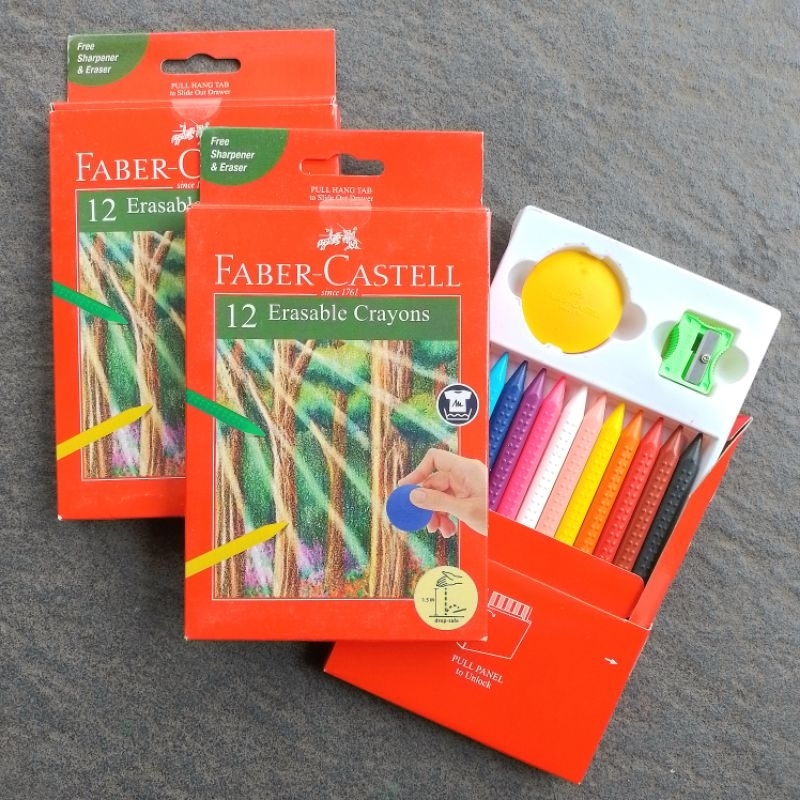 

Crayon Oil Pastel Faber Castel Erasable 12 Warna Free Rautan ( Set ) [ Original ]