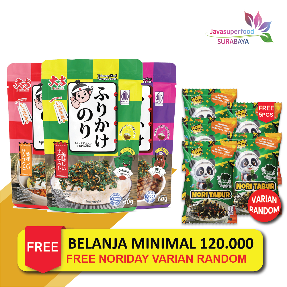 

Nori Tabur Furikake Rumput Laut Panggang Campuran Ikan Teri 60g Halal
