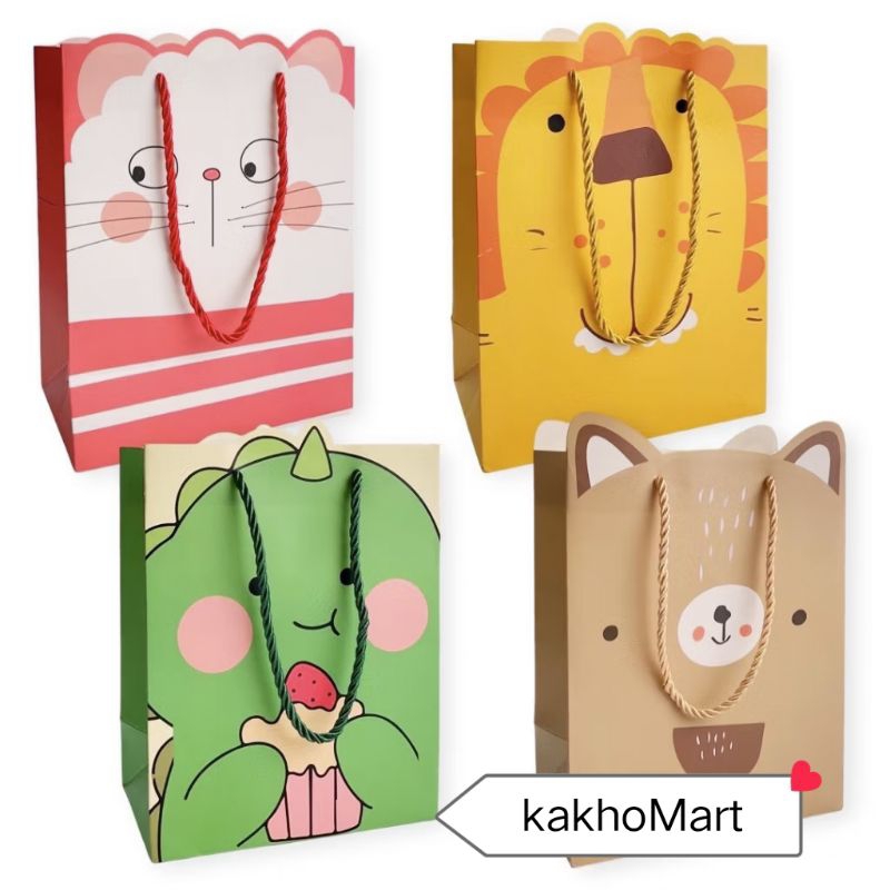 

Scoop Kantong Kertas / Paper Bag Dengan Karekater Lucu 23x18x10 cm